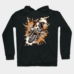 Border Collie on a Motorcycle: Fun and Adventure! Hoodie
